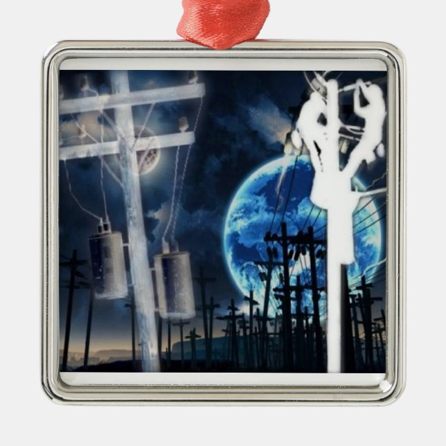 Ornement Métallique L'ornement du monteur de lignes (Devant)