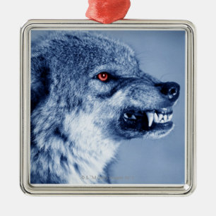 Ornement Métallique Loup de grondement (lupus de Canis), profil