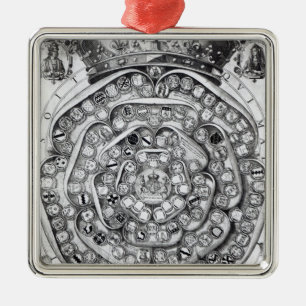 Ornement Métallique L'union des roses des familles