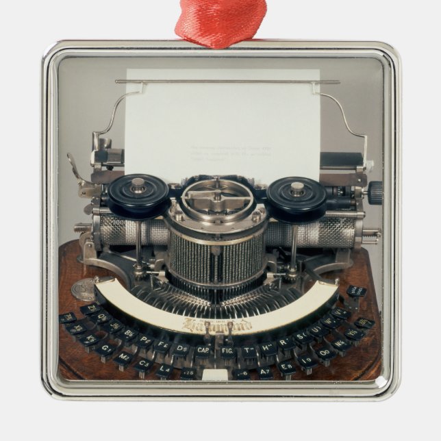 Ornement Métallique Machine à écrire de Hammond, avec le clavier idéal (Devant)
