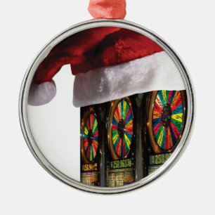 Ornement Métallique Machine à sous de Vegas de Noël