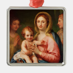 Ornement Métallique Madonna et enfant avec deux anges, 1770-73