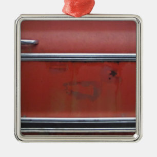 Ornement Métallique Maillot en argent rouge Chevy