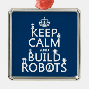 Ornement Métallique Maintenez les robots calmes et de construction
