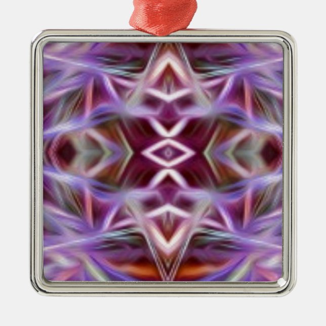 Ornement Métallique Mandala en rose (Devant)