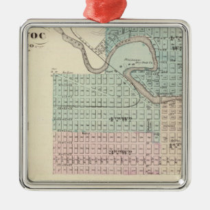 Ornement Métallique Manitowoc, Sheboygan et Hilbert, Wis