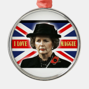 Ornement Métallique Margaret Thatcher I Love Maggie