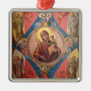 Ornement Métallique Marie, Jésus et les Anges