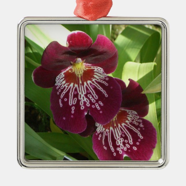 Ornement Métallique Maroon Orchids II (Devant)