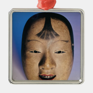 Ornement Métallique Masque de théâtre de Noh d'un jeune garçon appe