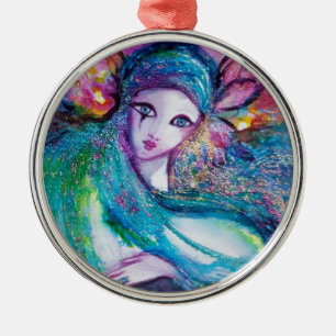 Ornement Métallique MASQUE EN BLEU / Masques vénitiens