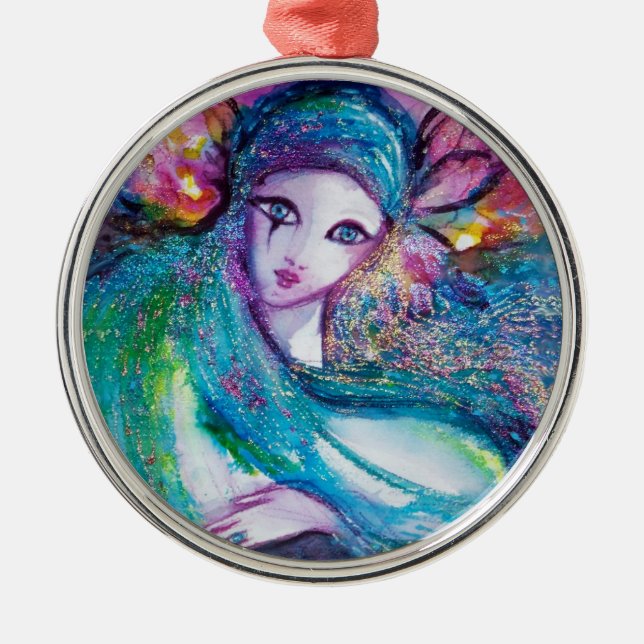 Ornement Métallique MASQUE EN BLEU / Masques vénitiens (Devant)