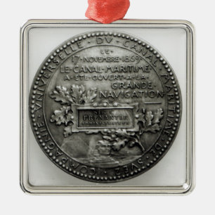 Ornement Métallique Médaille commémorant l'ouverture du Suez