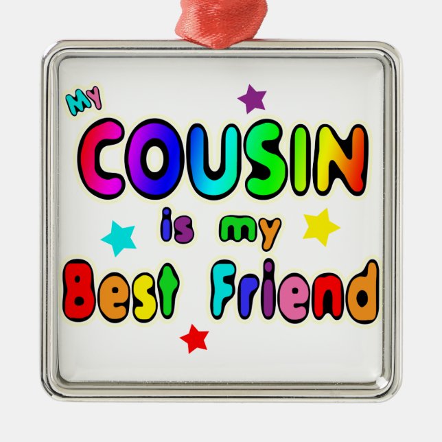 Ornement Métallique Meilleur ami de cousin (Devant)