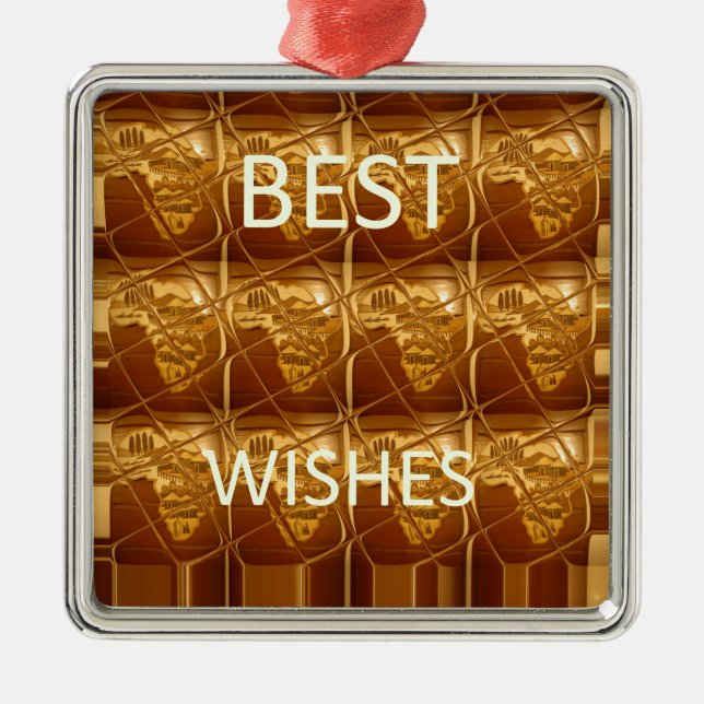 Ornement Métallique Meilleurs voeux de Lovely Africa Culture africaine (Devant)