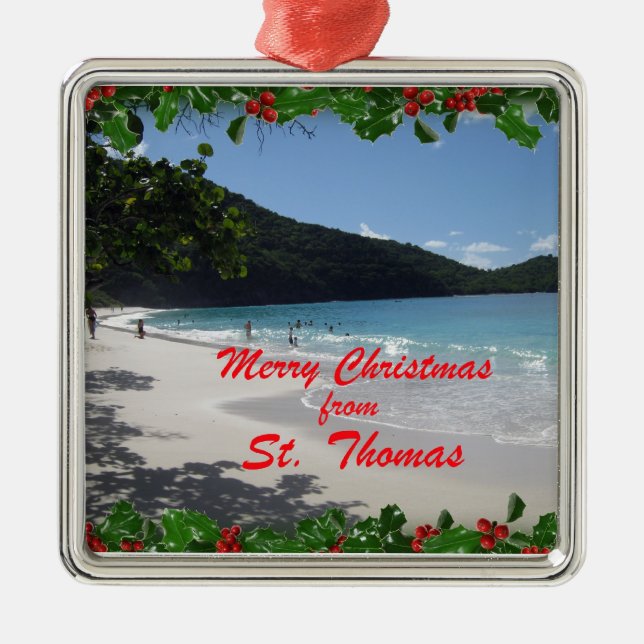 Ornement Métallique Merry Christmas from (Devant)