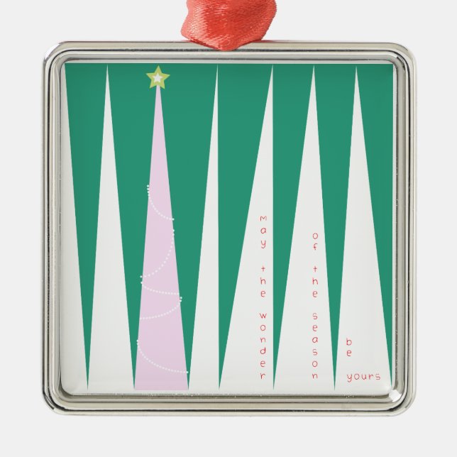 Ornement Métallique Merveilleuse de la saison Arbre de Noël (Devant)