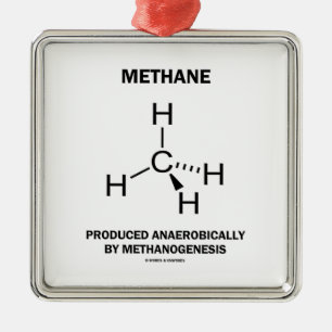 Ornement Métallique Méthane produit dans des conditions anaérobies par