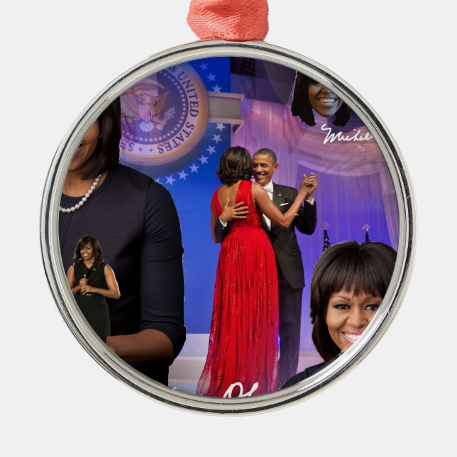 Ornement Métallique Michelle Obama (Devant)