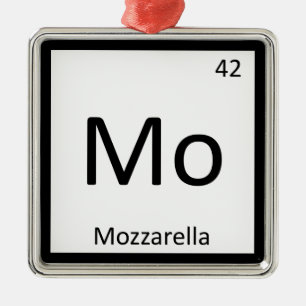 Ornement Métallique Mo - Chimie au fromage Mozzarella Tableau périodiq