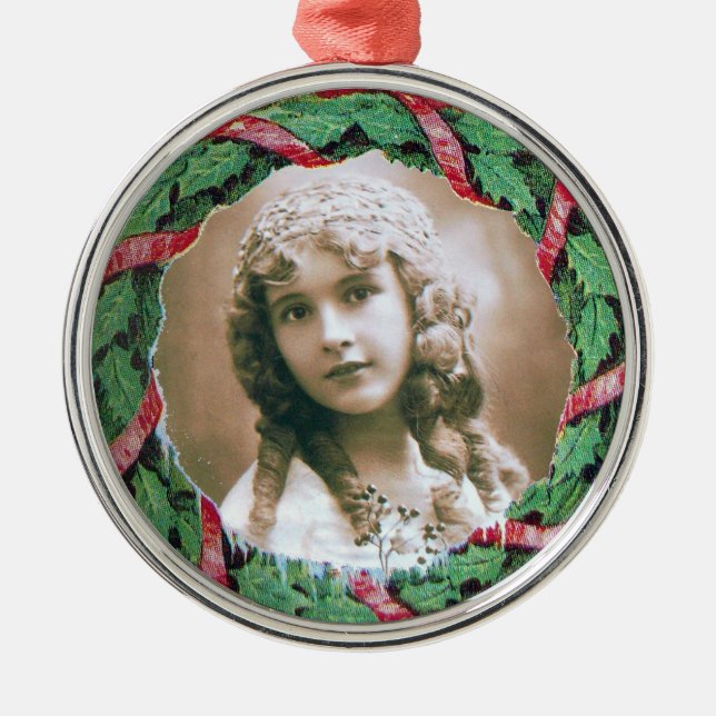 ORNEMENT MÉTALLIQUE MODÈLE PHOTO DE LA COURONNE DE NOËL (Devant)