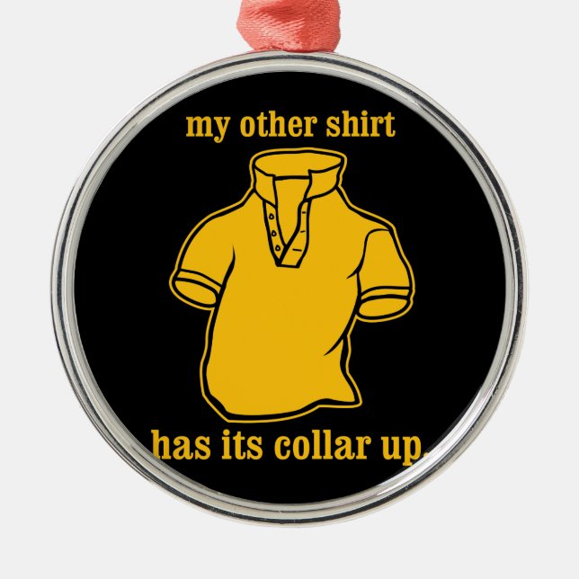 Ornement Métallique mon autre chemise a son collier sauté de collier (Devant)