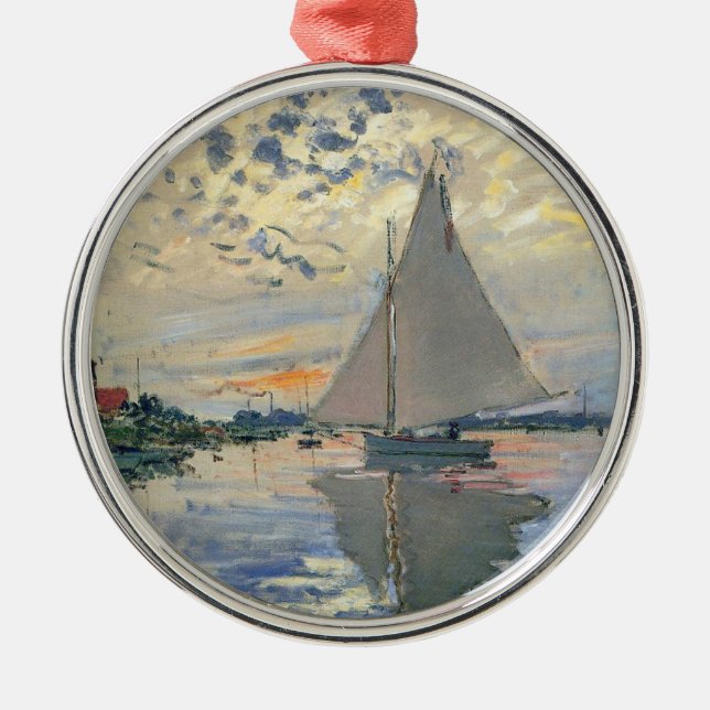 Ornement Métallique Monet Sailboat Français Impressionnisme Art classi (Devant)