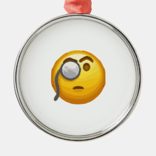 Ornement Métallique monocle émoji