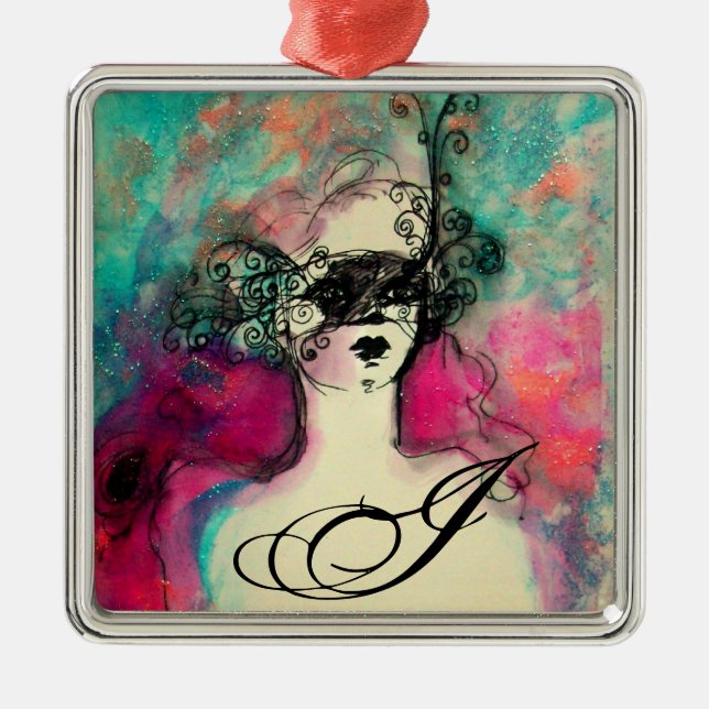 ORNEMENT MÉTALLIQUE MONOGRAMME DE CHARME (Devant)