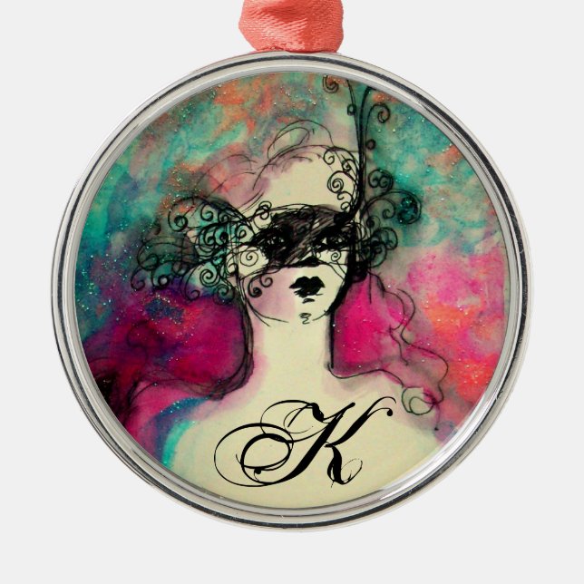 ORNEMENT MÉTALLIQUE MONOGRAMME DE CHARME (Devant)