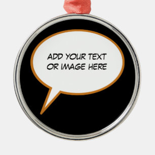 Ornement Métallique montgolfière personnalisable de discours de dessin