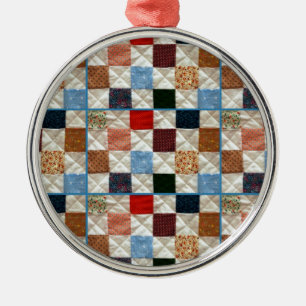 Ornement Métallique Motif carré de courtepointe coloré
