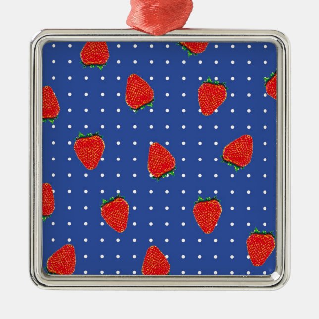 Ornement Métallique motif de fraise avec points (Devant)