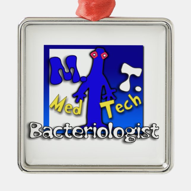 ORNEMENT MÉTALLIQUE MT BACTÉRIOLOGUE - TECHNOLOGUE MÉDICALE NOËL (Devant)