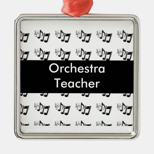 Ornement Métallique Musical Notes Christmas Ornament Template (Devant)