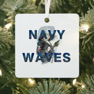 Ornement métallique Navy Waves TEE
