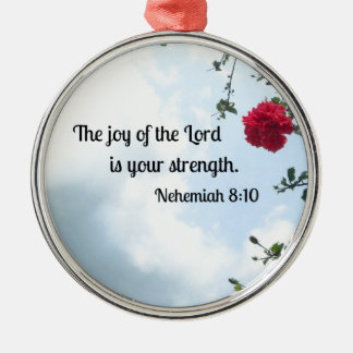 Ornement Métallique Néhémie 8:10 La joie du Seigneur...