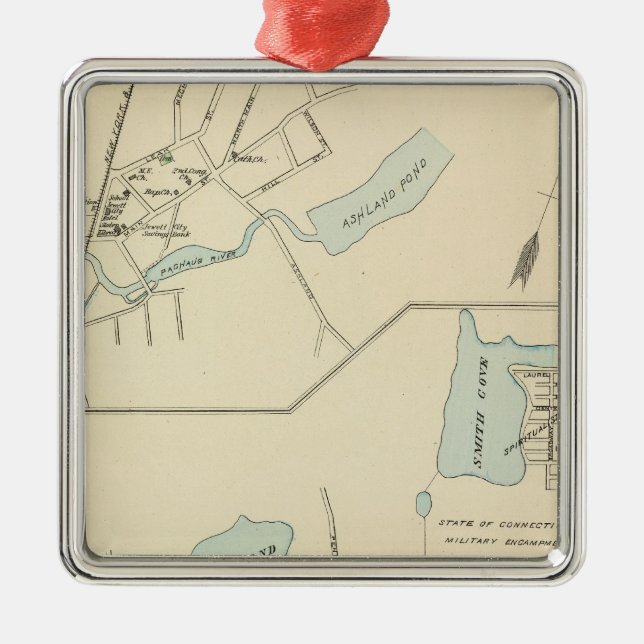 Ornement Métallique Niantic, ville de Jewett (Devant)