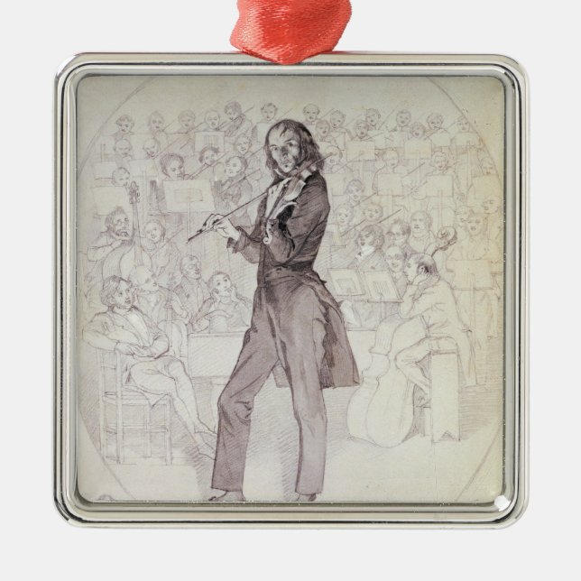 Ornement Métallique Niccolo Paganini, violoniste (Devant)