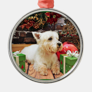 Ornement Métallique Noël - Westie - Callie