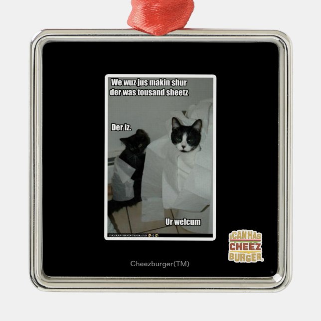 Ornement Métallique Nous wuz jus makin sur (Devant)