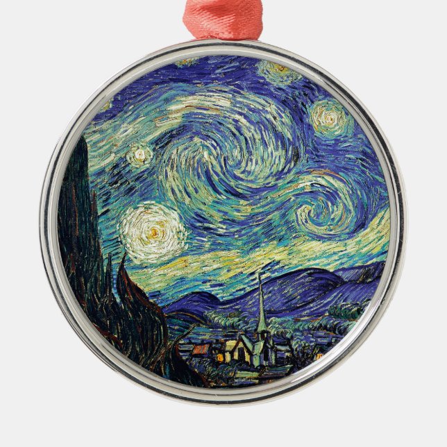 Ornement Métallique Nuit étoilée par van Gogh (Devant)