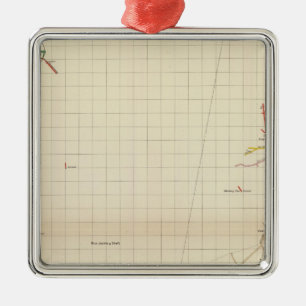 Ornement Métallique Numéro I des cartes des mines de fond