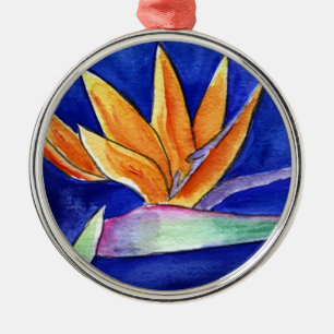 Ornement Métallique Oiseau du Paradis Fleur Pendentif de l'ornement