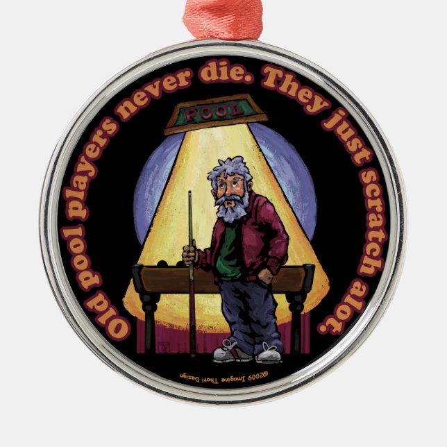 Ornement Métallique Old Pool players (Devant)