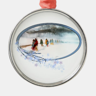 Ornement Métallique Ombre du hibou sur la traînée des larmes