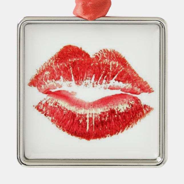 ORNEMENT MÉTALLIQUE ORNAMENT DE RUBY RED LIPS (Devant)