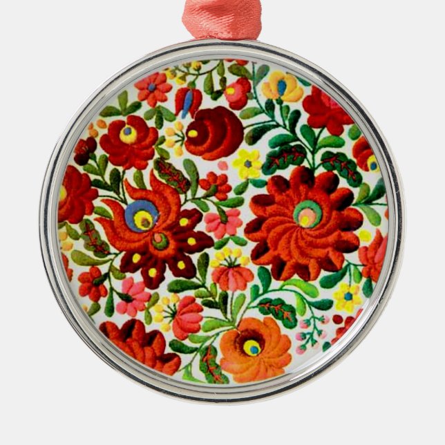 Ornement Métallique ornement, Hongrois, broderie, kalocsai (Devant)