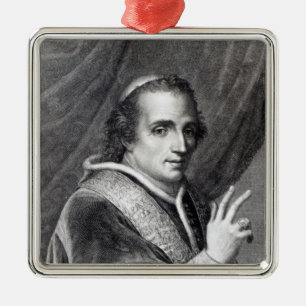 Ornement Métallique Pape Pius VII, gravé par Rafaello Morghen