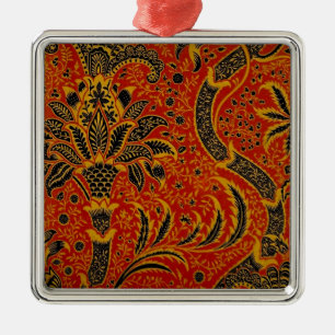 Ornement Métallique Papier peint antique William Morris India